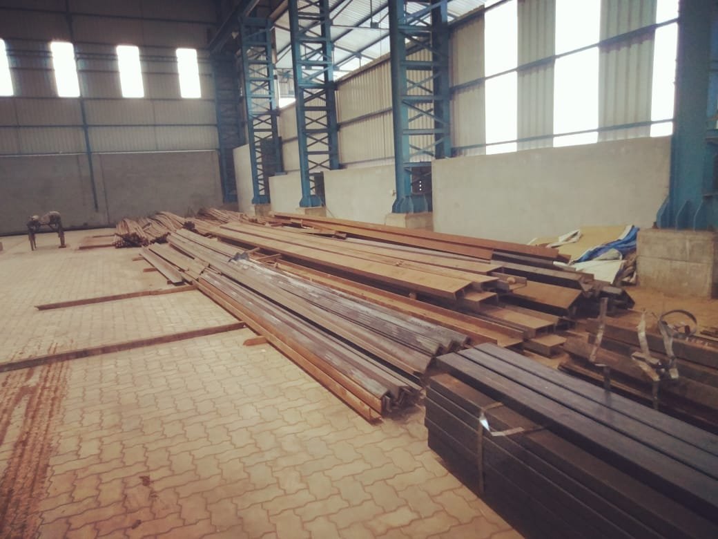 Structural steel stock in our shed