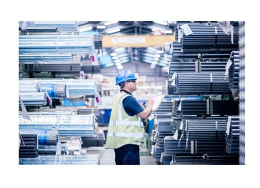 Steel stock in our warehouse